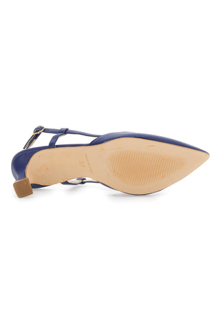 Marineblaue Slingback-Pumps mit mittlerem Absatz PITTARELLO GLAM 3358