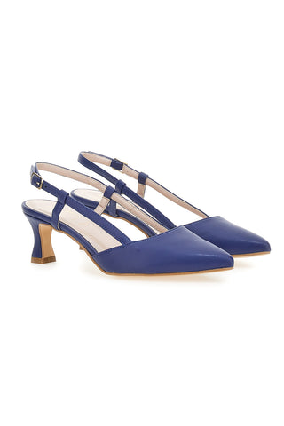 Marineblaue Slingback-Pumps mit mittlerem Absatz PITTARELLO GLAM 3358
