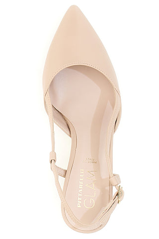 Nudefarbenes Slingback-Dekolleté mit mittlerem Absatz PITTARELLO GLAM 3358