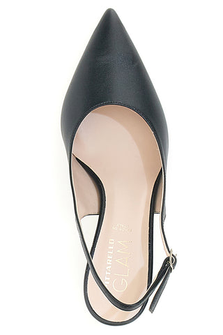 Schwarze spitze Slingback-Pumps PITTARELLO GLAM 3793/R