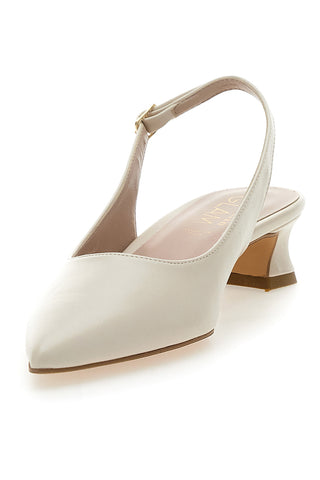 Décolleté Slingback Panna a Punta con Tacco Basso PITTARELLO GLAM 3614