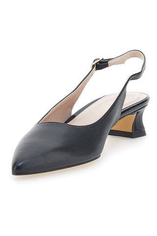 Décolleté Slingback Nere a Punta con Tacco Basso PITTARELLO GLAM 3614