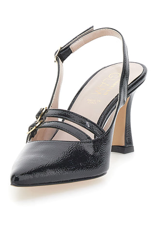 Décolleté Slingback Nere a Punta Effetto Vernice PITTARELLO GLAM 3591