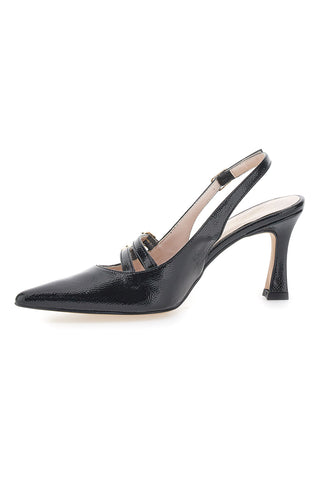 Décolleté Slingback Nere a Punta Effetto Vernice PITTARELLO GLAM 3591