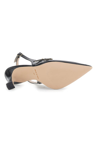 Décolleté Slingback Nere a Punta Effetto Vernice PITTARELLO GLAM 3591