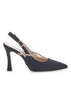 Schwarze Slingback Pumps mit Strass PITTARELLO 100
