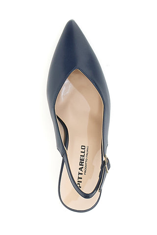 Décolleté Slingback Blu a Punta con Scollo a V PITTARELLO 149