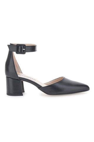 Schwarze Pumps mit Riemchen und Absatz PITTARELLO 8017
