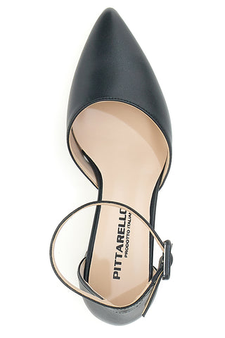 Schwarze Pumps mit Riemchen und Absatz PITTARELLO 8017