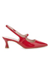 Décolleté Slingback Rosse a Punta Effetto Vernice PITTARELLO P507