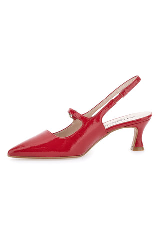 Décolleté Slingback Rosse a Punta Effetto Vernice PITTARELLO P507