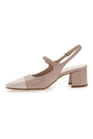 Décolleté Slingback Nude con Tacco a Blocco e Punta Squadrata PITTARELLO C508