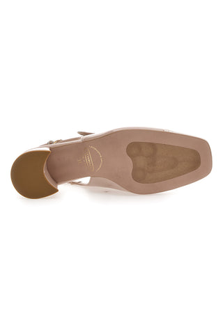 Décolleté Slingback Nude con Tacco a Blocco e Punta Squadrata PITTARELLO C508