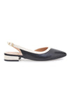 Ballerine Nere e Beige Con Cinturino Slingback Pittarello Couture 6011