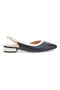 Ballerine Nere e Beige Con Cinturino Slingback Pittarello Couture 6011