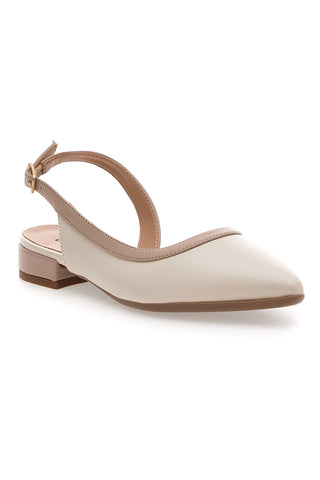 Butter- und Nude-Slingback-Ballerinas Pittarello Couture 6011