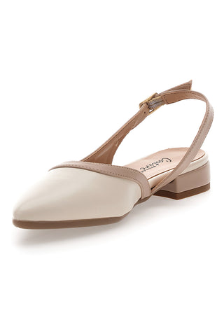 Butter- und Nude-Slingback-Ballerinas Pittarello Couture 6011