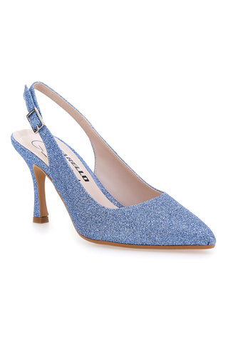 Décolleté Slingback Celesti con Brillantini  PITTARELLO CLASS 5171