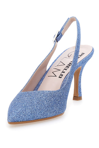 Décolleté Slingback Celesti con Brillantini  PITTARELLO CLASS 5171