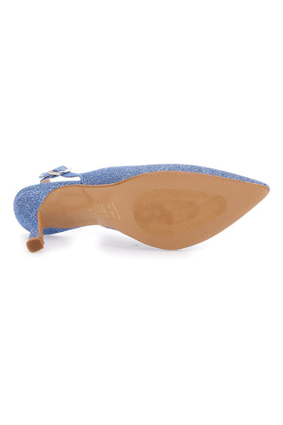 Décolleté Slingback Celesti con Brillantini  PITTARELLO CLASS 5171