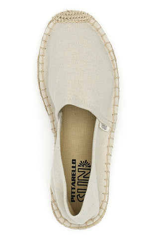 Espadrillas bianche in tessuto con suola con corda PITTARELLO SUN SGMS2520