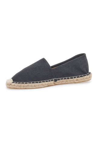 Espadrillas nere in tessuto con suola con ricamo in corda PITTARELLO SUN SGMS2520