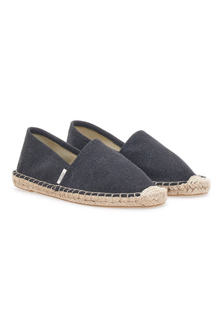 Espadrillas nere in tessuto con suola con ricamo in corda PITTARELLO SUN SGMS2520