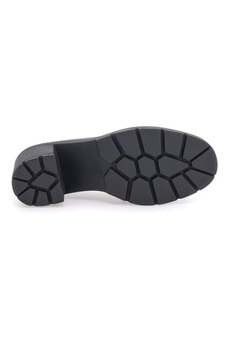 Mocassini neri con tacco e morsetto First Lady P634