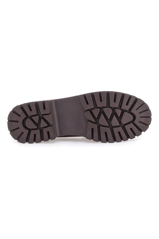 Talemi KMY11D – Braune Loafer mit Profilsohle und Kettendetail