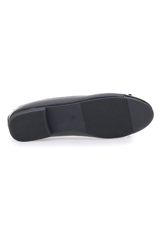 Ballerine nere con punta lucida e fiocco The First IDE1070