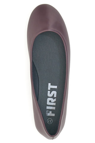 Ballerine bordeaux basic in materie sintetiche The First IDE173