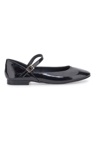 Ballerine nere verniciate con cinturino The First IDEA01