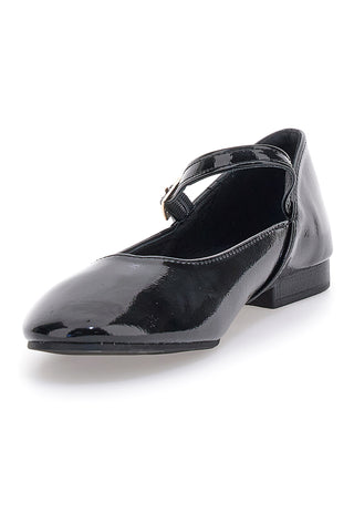 Ballerine nere verniciate con cinturino The First IDEA01