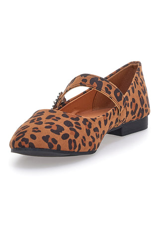 Ballerine animalier con cinturino gioiello The First IDEA2285
