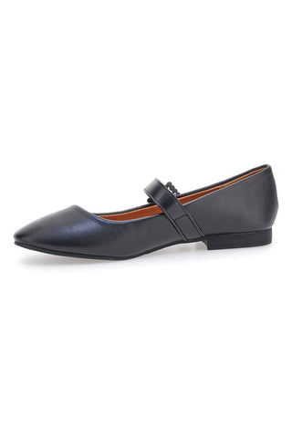 Ballerine nere con cinturino gioiello The First IDEA2285
