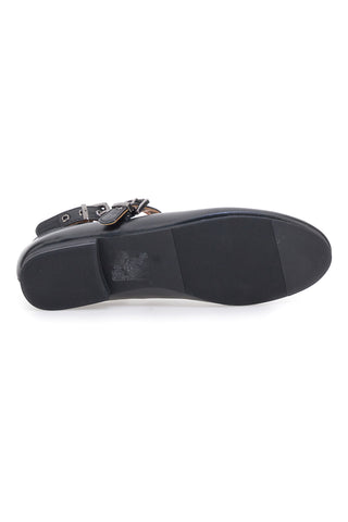 Ballerine nere con cinturini borchiati The First IDEA2286