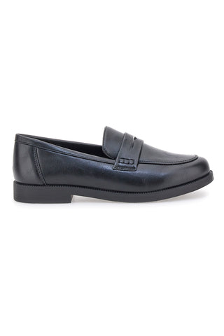 Prima Riga MINA1930 Schwarze Loafer mit geschlitzter Zehenpartie