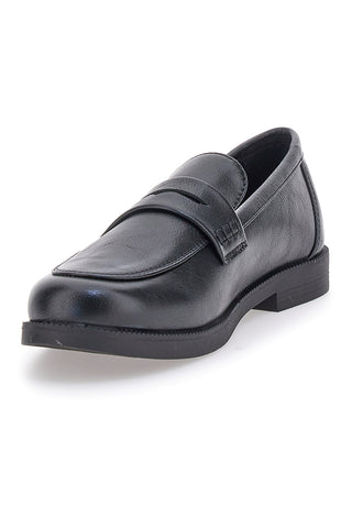 Prima Riga MINA1930 Schwarze Loafer mit geschlitzter Zehenpartie
