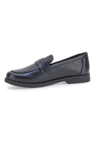 Prima Riga MINA1930 Schwarze Loafer mit geschlitzter Zehenpartie