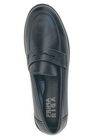 Prima Riga MINA1930 Schwarze Loafer mit geschlitzter Zehenpartie