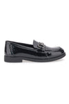 Prima Riga MINA1932 Schwarze Lack-Loafer mit Klammer