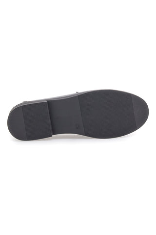 Prima Riga MINA1932 Mattschwarze Loafer mit Metallklammer