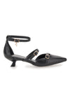Ferrè F692C711 schwarze Pumps mit Riemchen und niedrigem Absatz