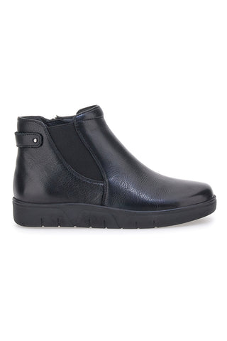 Pittarello 22152 Schwarze Stiefeletten mit Reißverschluss und Memory Foam