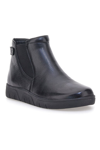 Pittarello 22152 Schwarze Stiefeletten mit Reißverschluss und Memory Foam