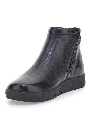 Pittarello 22152 Schwarze Stiefeletten mit Reißverschluss und Memory Foam