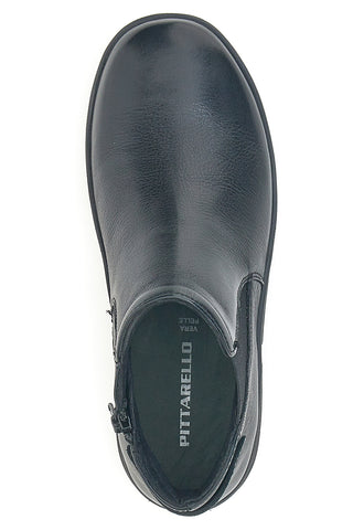 Pittarello 22152 Schwarze Stiefeletten mit Reißverschluss und Memory Foam
