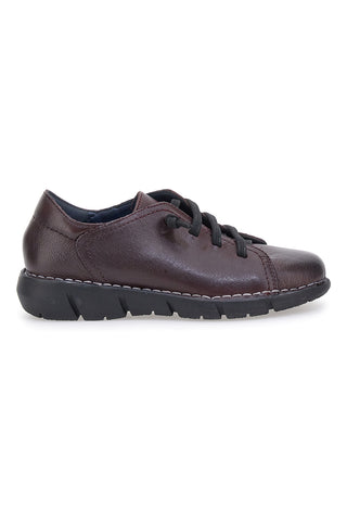 Scarpe stringate bordeaux in pelle con suola comfort Pittarello Tierra 11613