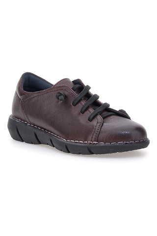 Scarpe stringate bordeaux in pelle con suola comfort Pittarello Tierra 11613