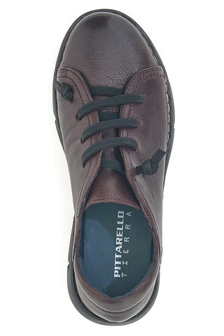 Scarpe stringate bordeaux in pelle con suola comfort Pittarello Tierra 11613
